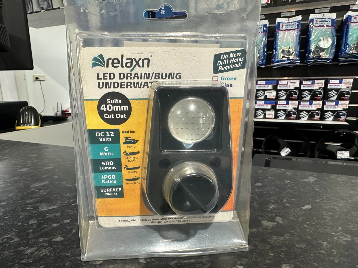Relaxn LED Drain/Bung Underwater Light - Blue