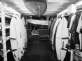 Trawler boat converted to a surf charter