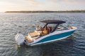 New Sea Ray 280 SLX Outboard:Bimini extends aft beyond this