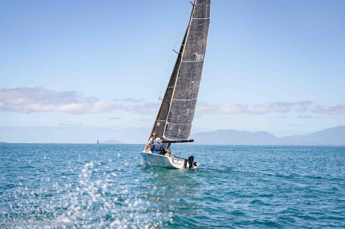 Thompson 7 Sports Boat on registered trailer