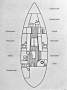 Dutch built sailing yacht with classic lines:interior plan