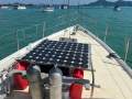 Dutch built sailing yacht with classic lines:dive bottle rack