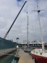 Nauticat 44 Ketch Pilothouse Motorsailer 1997:Masts being lifted in September
