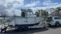 Amara 6.0 Centre Cab Aluminium boat in commercial survey with trailer