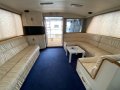 Precision 50 Flybridge Convertible " DUAL HELM ":Sallon view looking aft