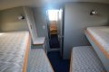 Precision 50 Flybridge Convertible " DUAL HELM ":Forward Cabin looking aft