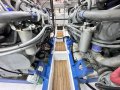 Precision 50 Flybridge Convertible " DUAL HELM ":Engine room looking forward
