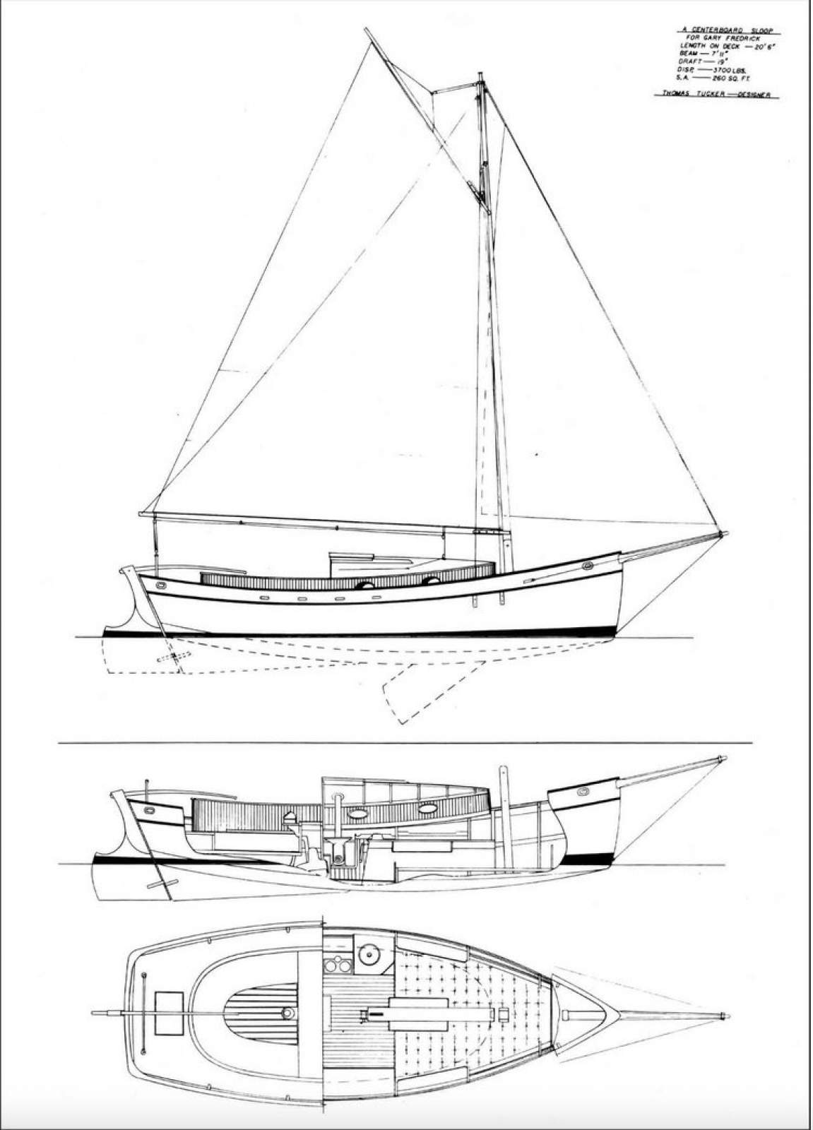 Vintage style wooden trailer-sailer