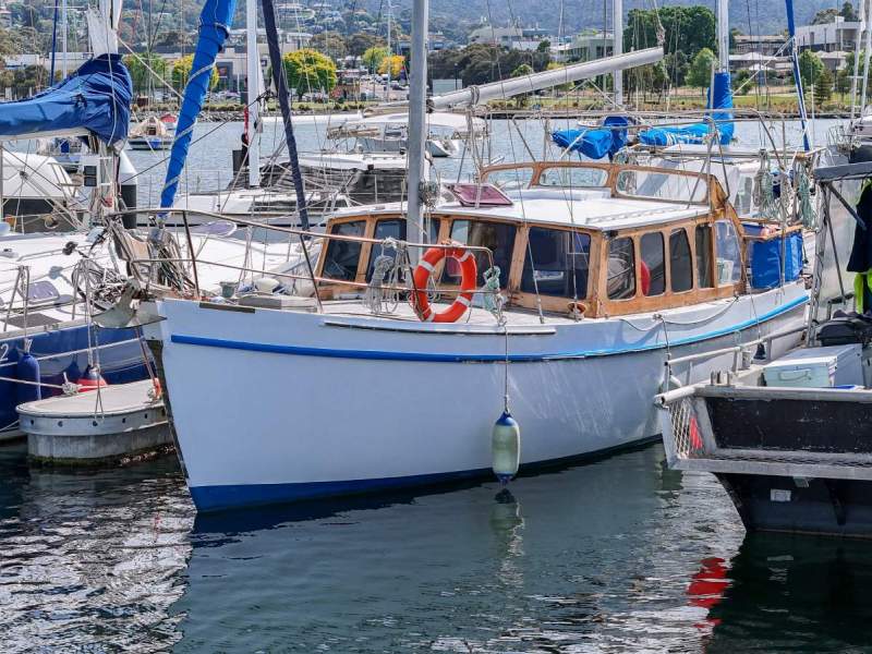 Custom 40ft Tasmanian Huon Pine Motorsailor