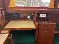 Spencer 35 MK1 Full-keeled, classic blue-water cruiser:Nav Station w/ a chart plotter
