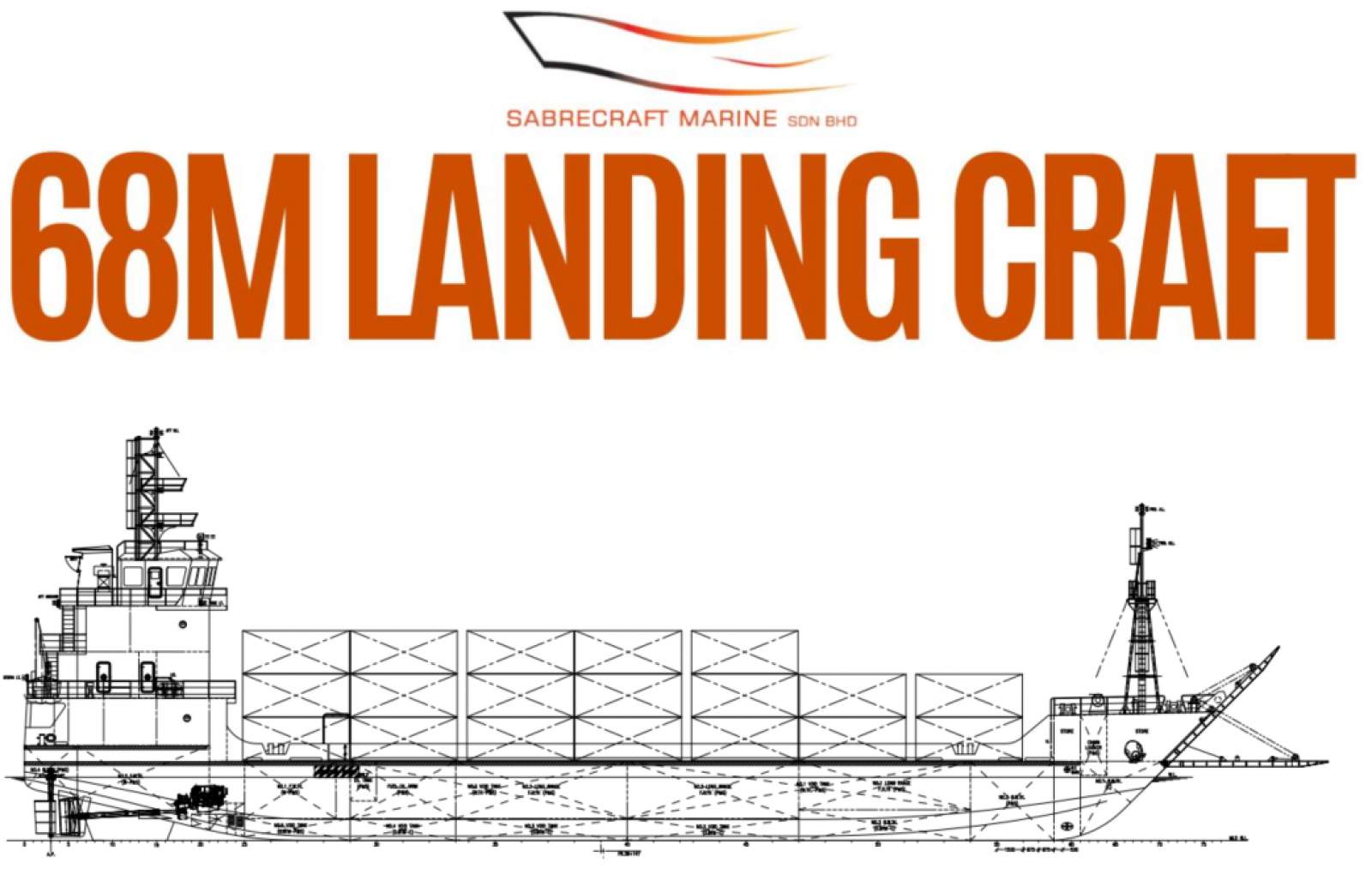 Sabrecraft Marine Landing Craft 68 Meter LOA
