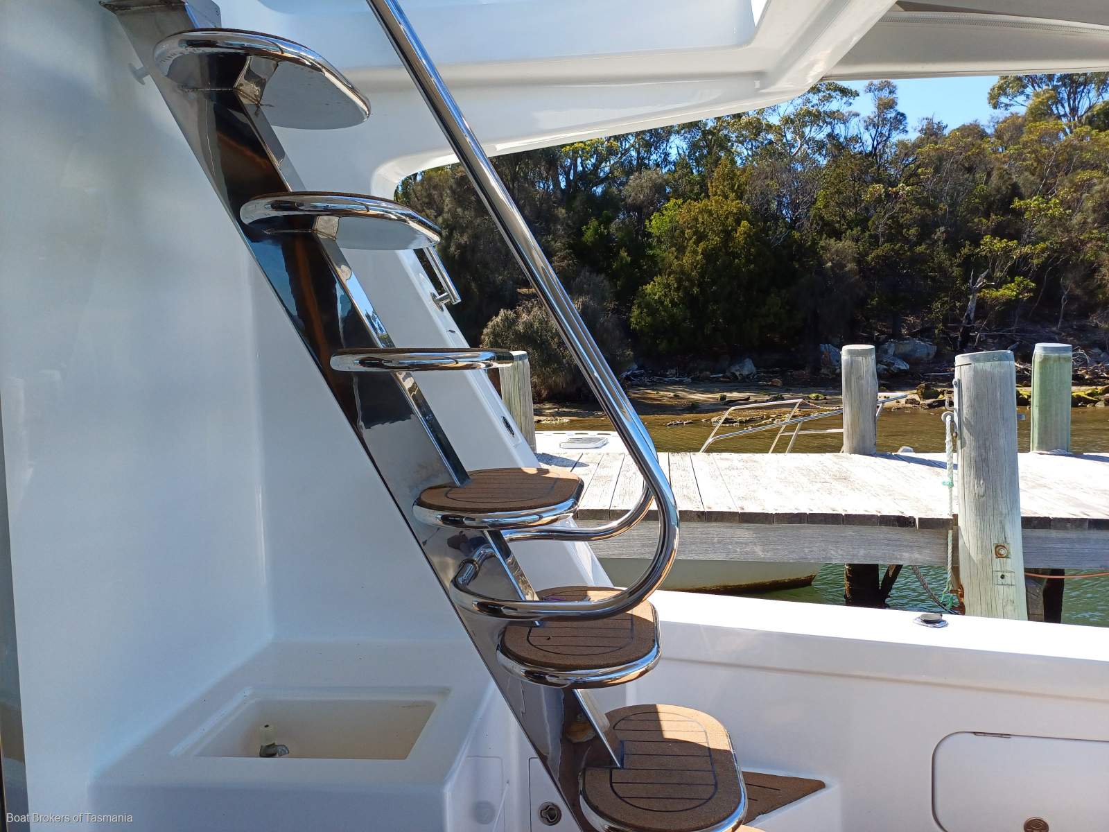 One Spirit Precision 50 Enclosed flybridge. Super strong offshore cruiser Boat Brokers of Tasmania