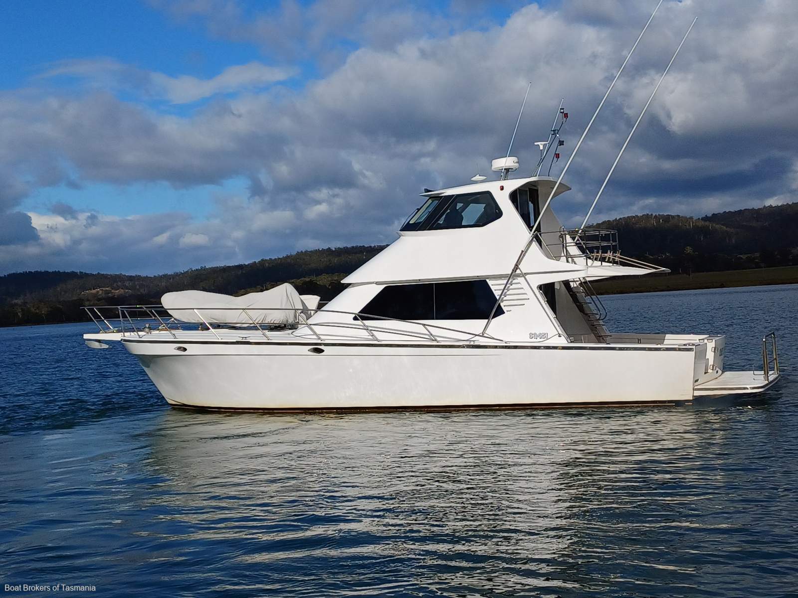 One Spirit Precision 50 Enclosed flybridge. Super strong offshore cruiser Boat Brokers of Tasmania