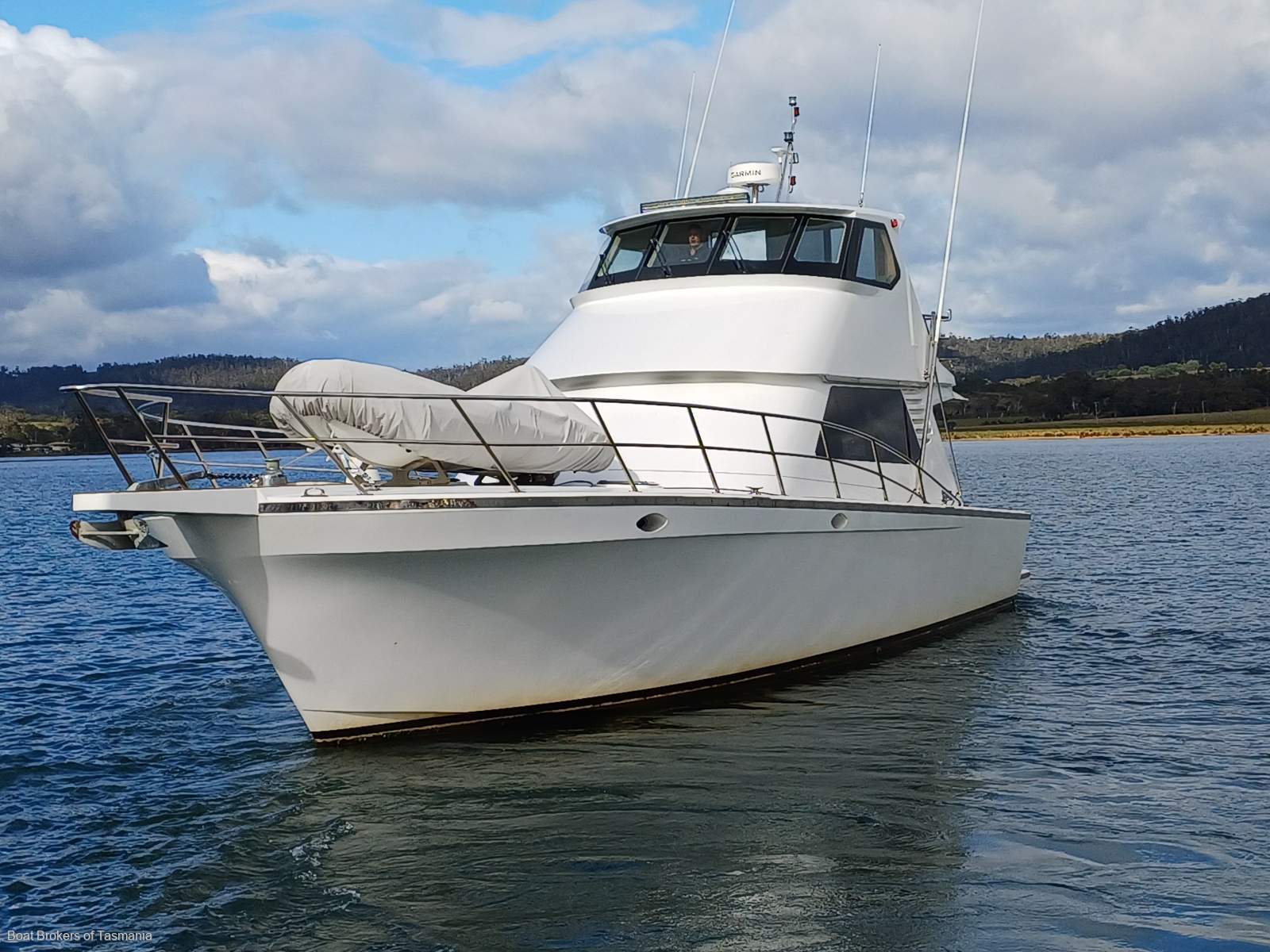 One Spirit Precision 50 Enclosed flybridge. Super strong offshore cruiser Boat Brokers of Tasmania