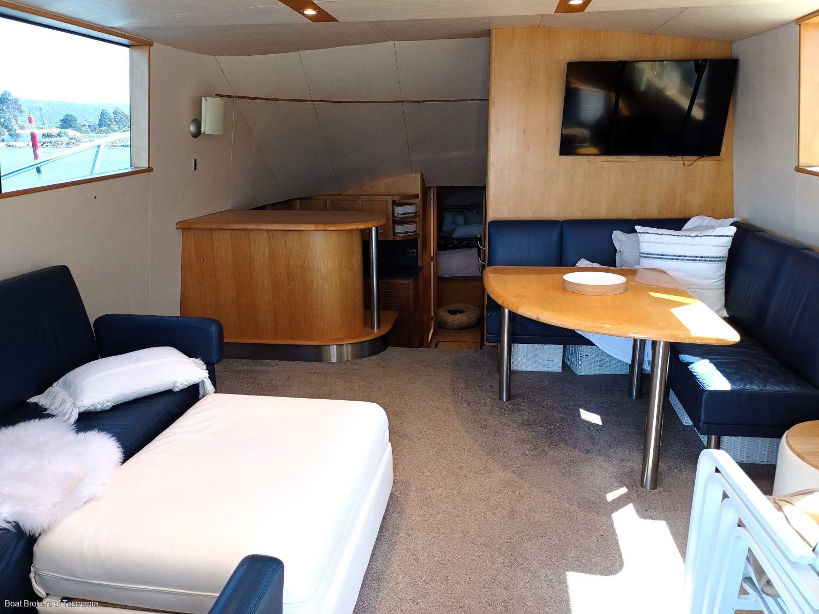 One Spirit Precision 50 Enclosed flybridge. Super strong offshore cruiser Boat Brokers of Tasmania