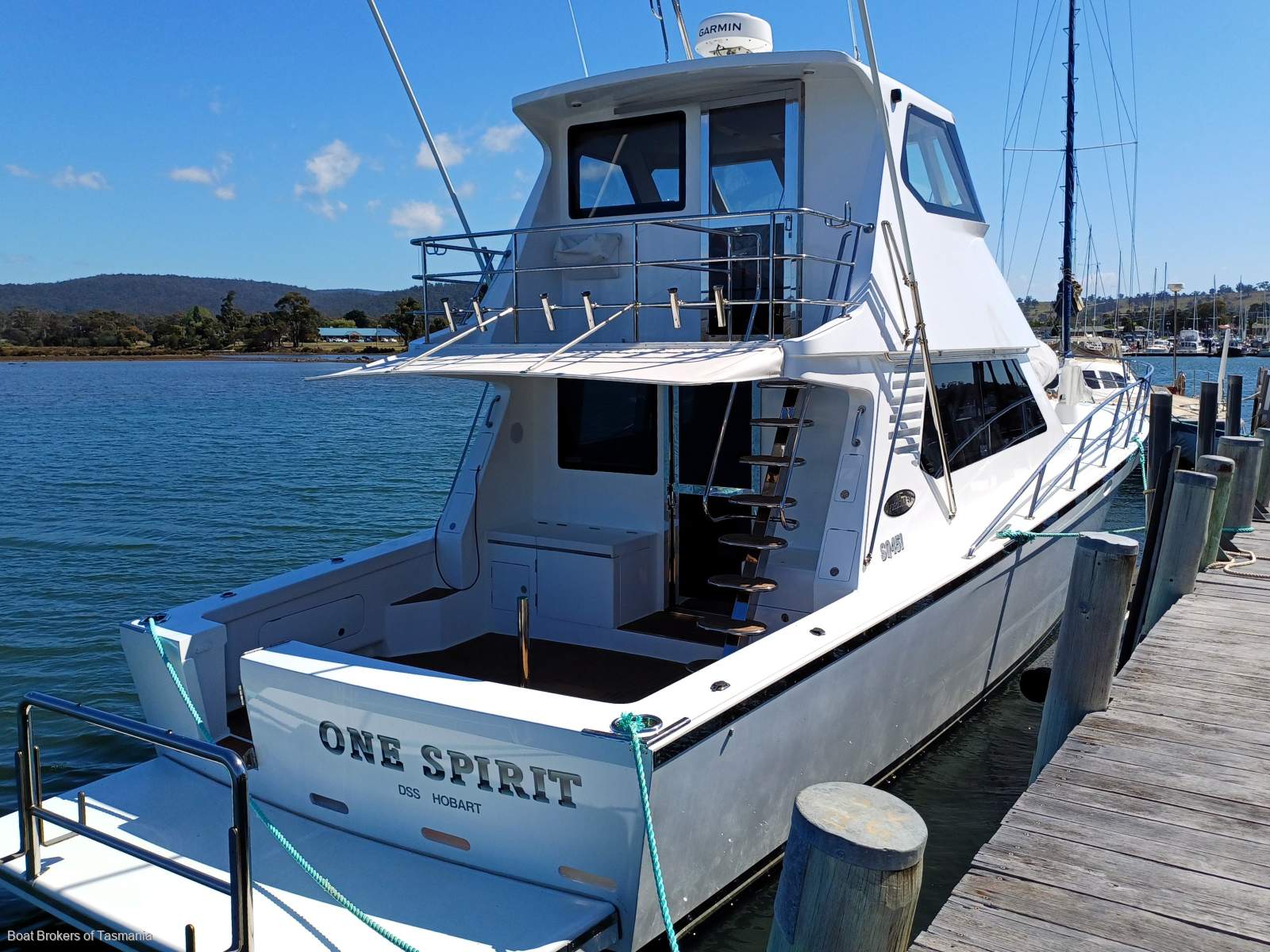 One Spirit Precision 50 Enclosed flybridge. Super strong offshore cruiser Boat Brokers of Tasmania