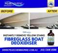 Instantly remove yellow staining - 2HF Fibreglass Boat Deoxidiser