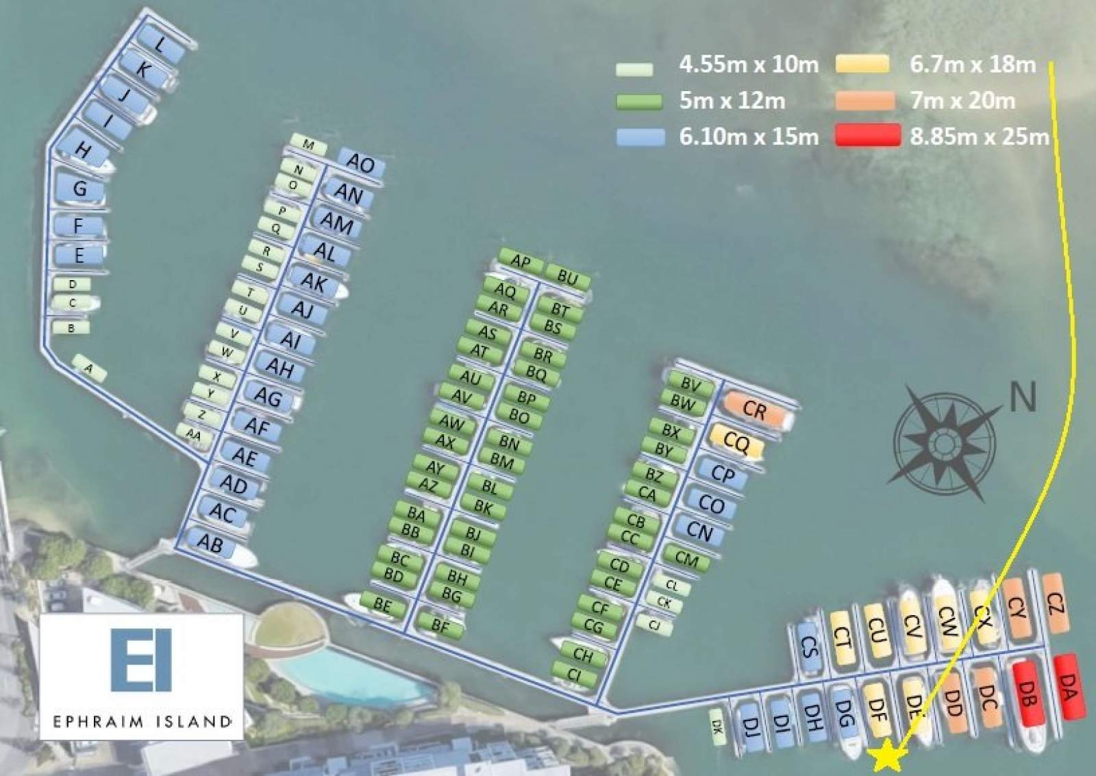 Exclusive 18 Metre Marina Berth for Lease at Ephraim Island
