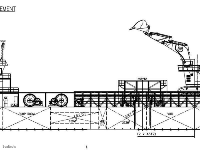 64m Tremie Barge c/w Mining Excavator