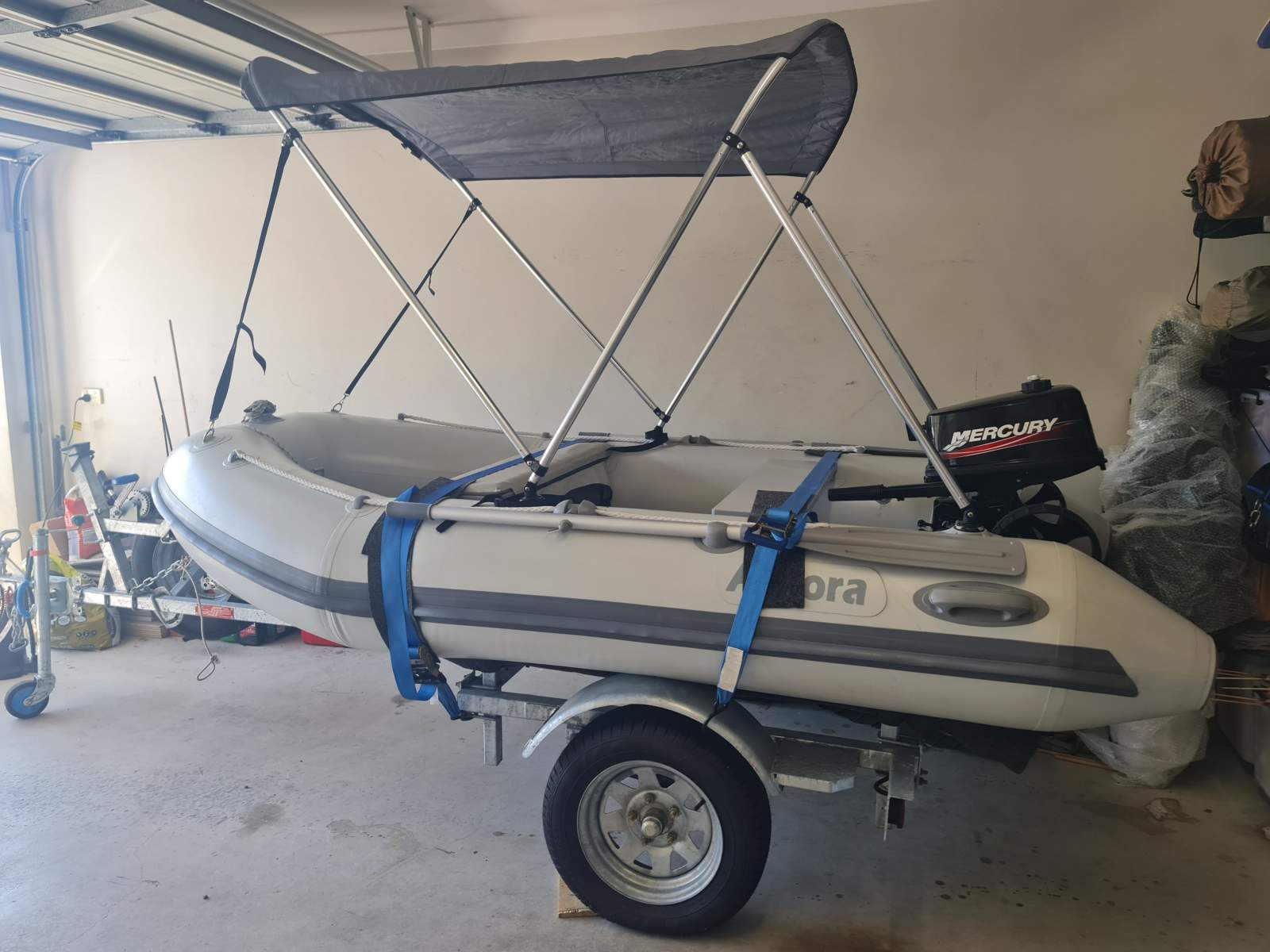 Aurora Adventure Master 300 Barely Used Inflatable Package inc trailer & motor