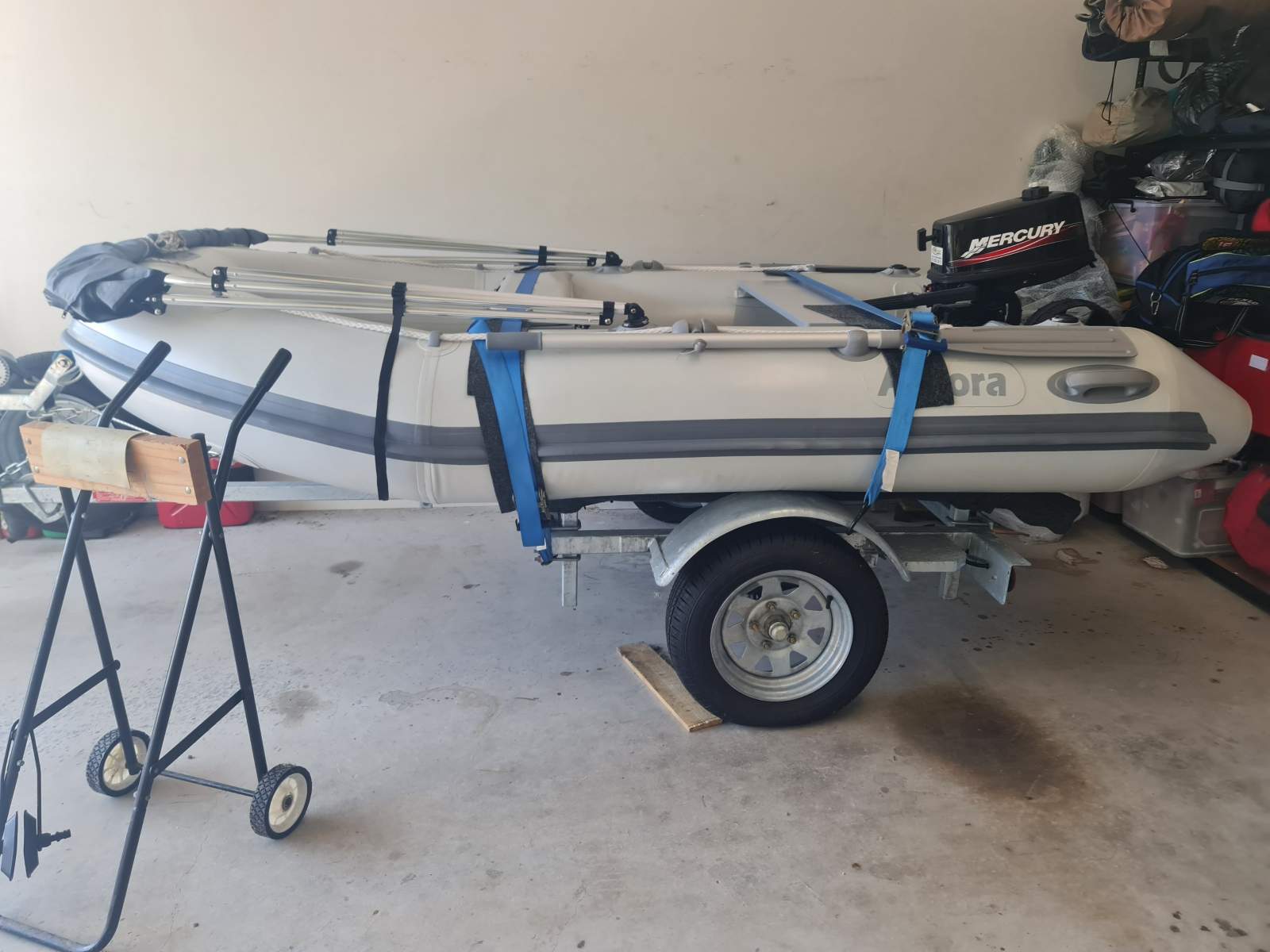 Aurora Adventure Master 300 Barely Used Inflatable Package inc trailer & motor