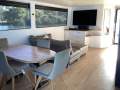 Modern Home Cruiser Liveaboard Houseboat:Dining/Lounge