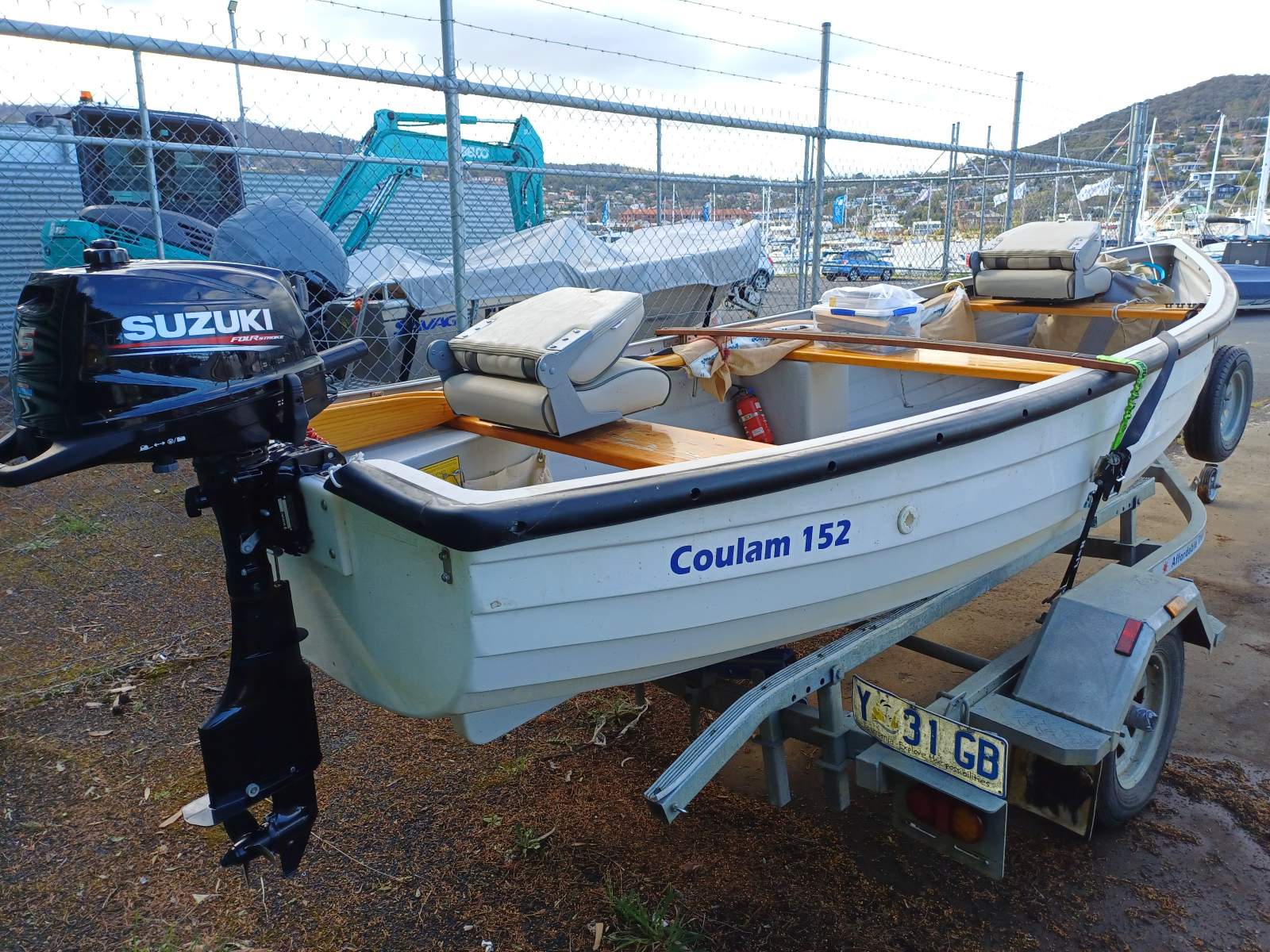 COULAM 152 Coulam Boats UK 152 Defender Fibreglass dinghy made for the fly fisherman! Boat Brokers of Tasmania