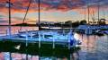 Macgregor 26M:Sunset at the dock