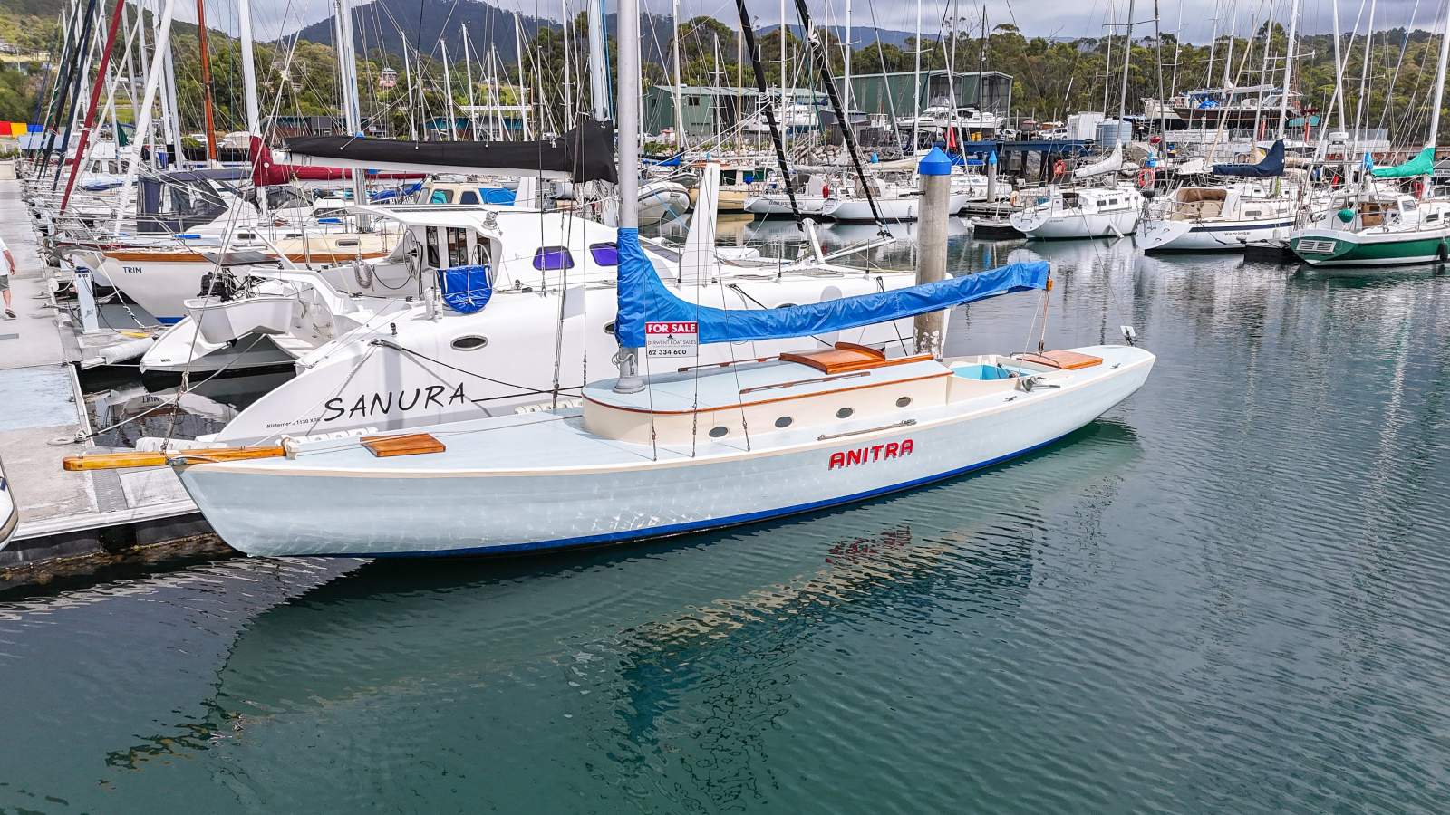 Custom HUON PINE Type "B" Class Racing Yacht