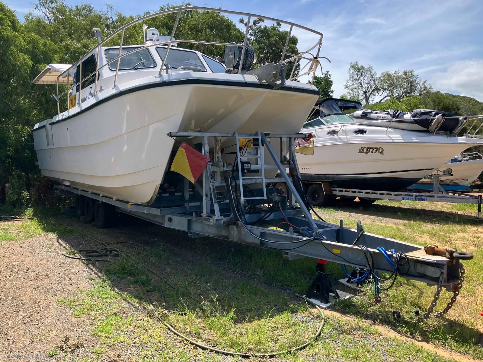 Nustar 38 Flybridge Catamaran Commercial fishing