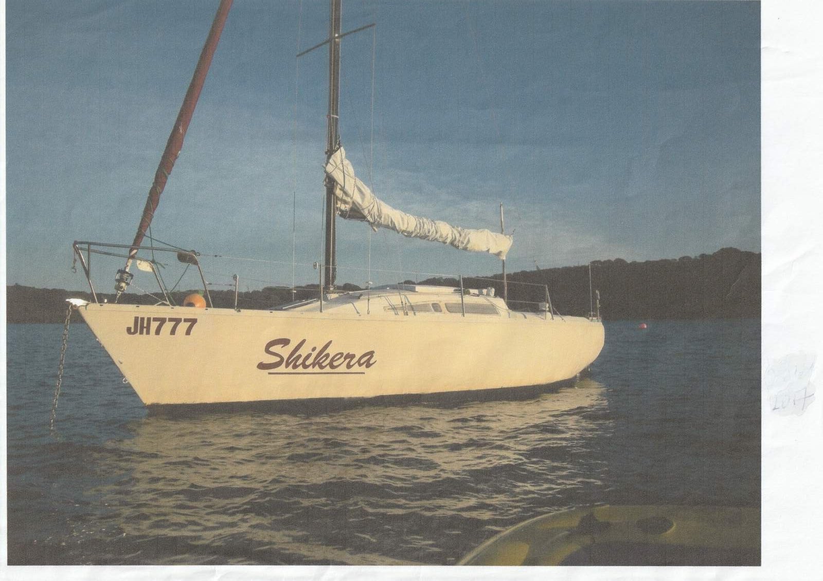 Sonata 8 Drop Keel:BOAT MOORED