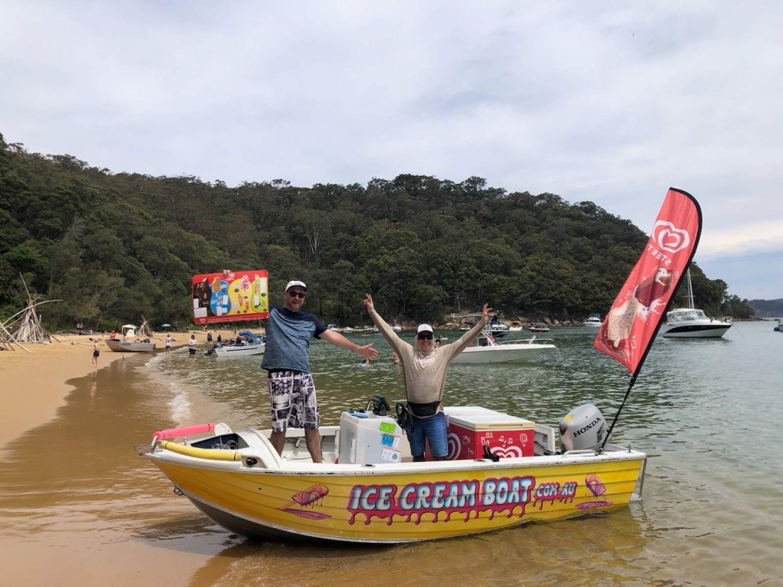 Operational Ice Cream Boat business for sale