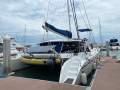 Custom Chantiers Nautique Pinta:Transom view at dock