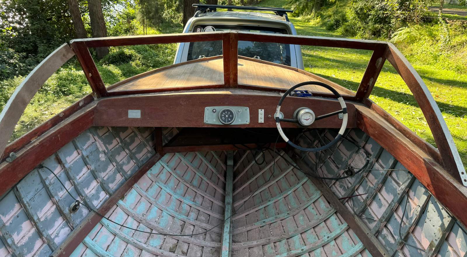 Vintage Wooden Runabout - with McCulloch Outboard