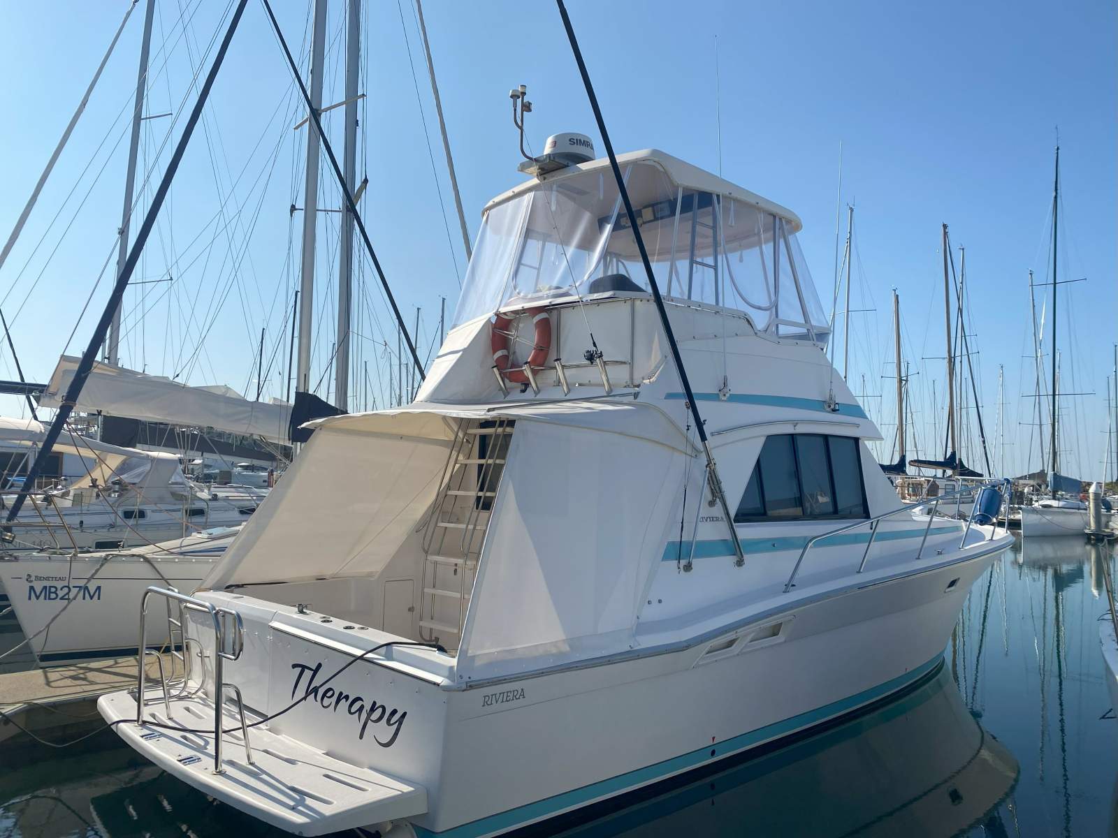 THERAPY Riviera 36 Flybridge Boat Brokers of Tasmania