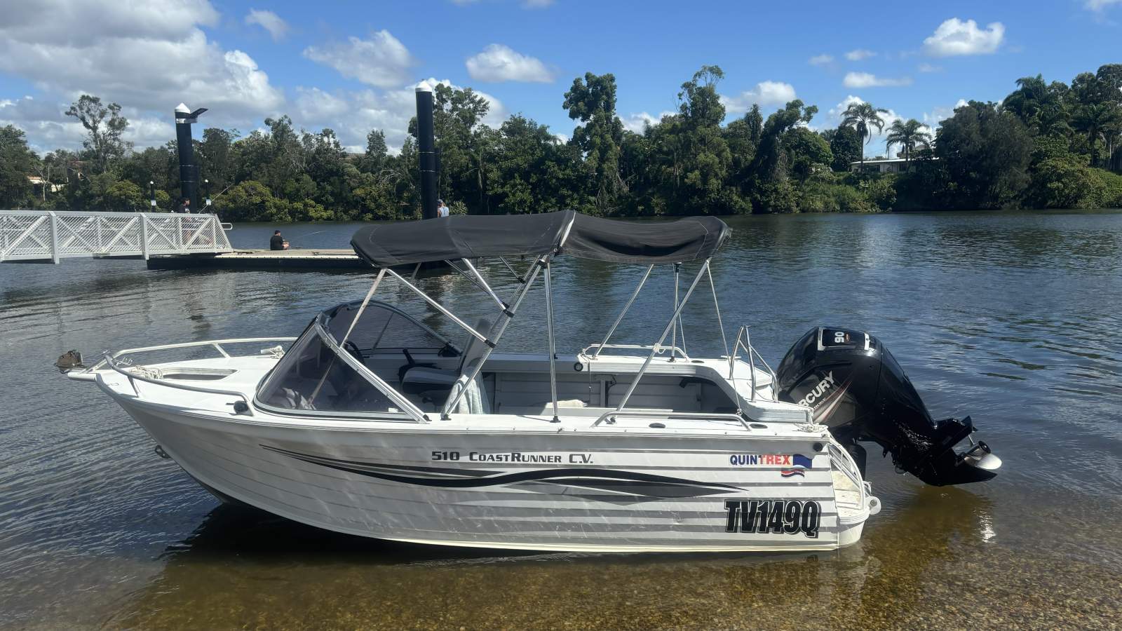 Quintrex 510 Coast Runner With 2019 Mercury 90hp (99hrs) & Roller Trailer