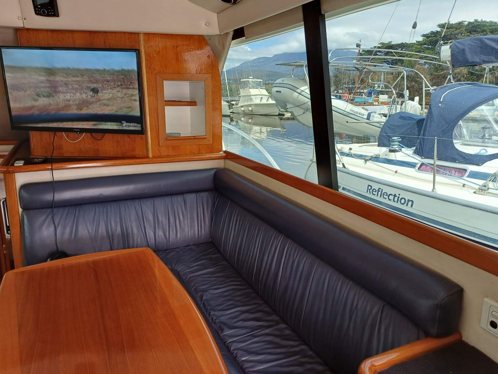 Sunset Boulevard Riviera 37 Flybridge Twin 370hp Cummins. Set up for offshore fishing Boat Brokers of Tasmania