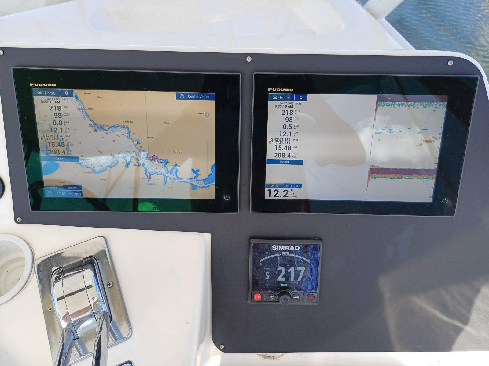 Sunset Boulevard Riviera 37 Flybridge Twin 370hp Cummins. Set up for offshore fishing Boat Brokers of Tasmania
