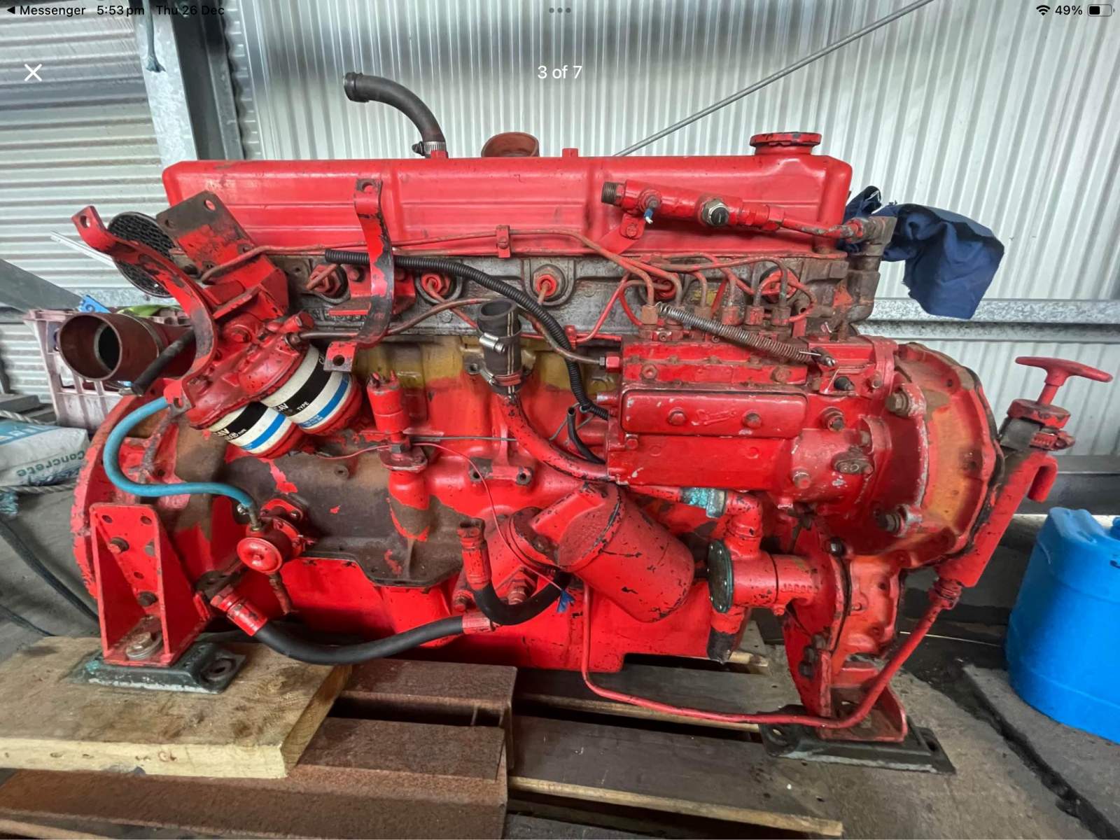 PAIR of (2) Ford Lehman marine diesel engines 6 cylinder TURBO's