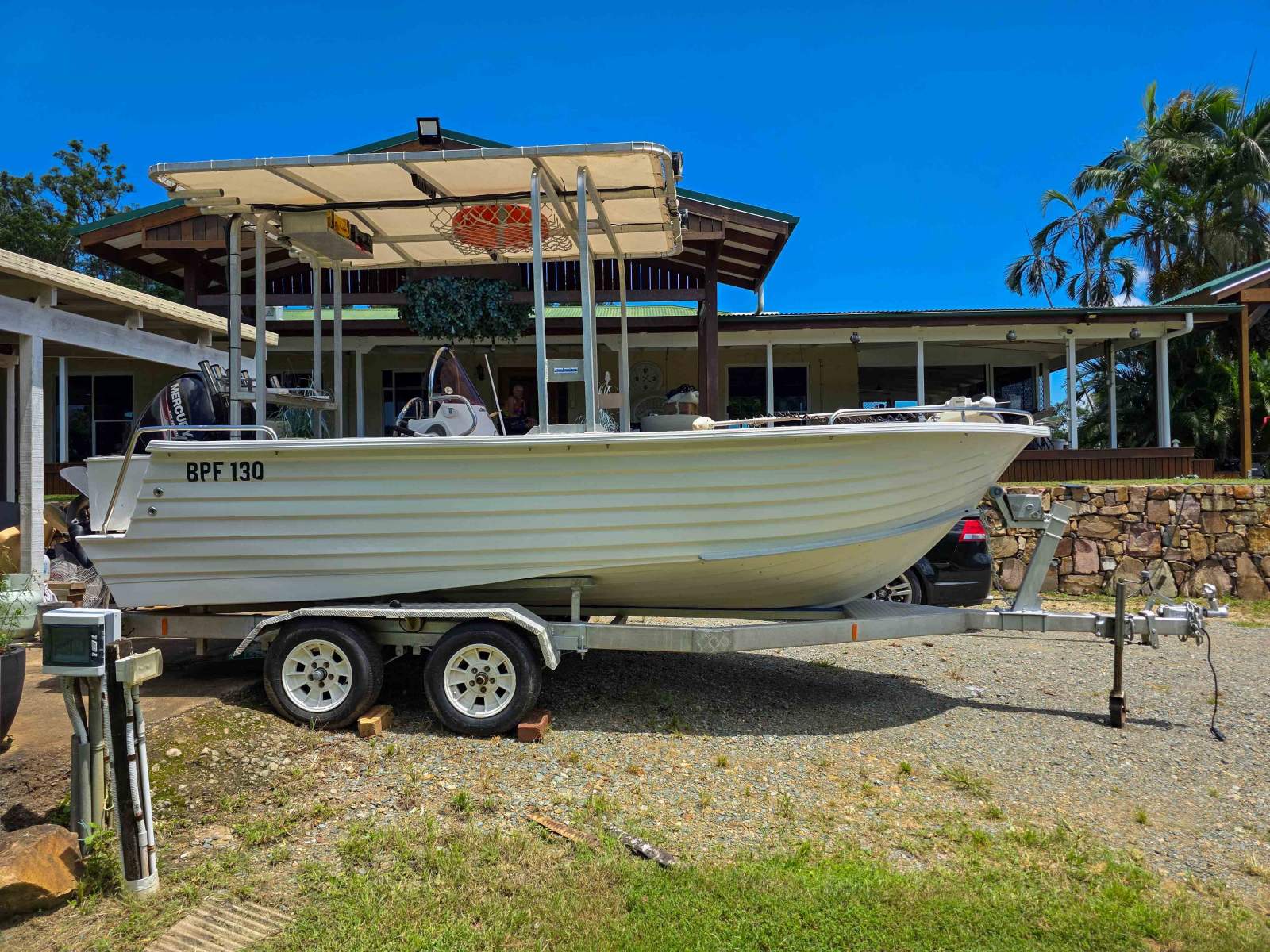 Polycraft 5.30 Warrior Centre Console on QLD registered Trailer