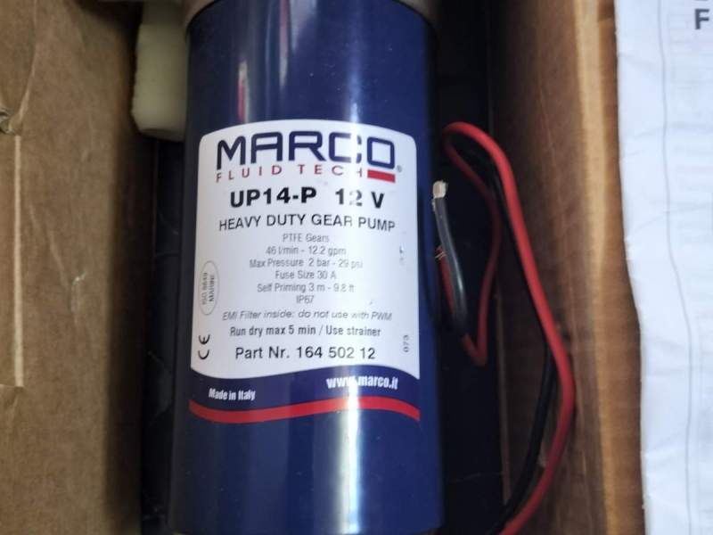Marco pump UP14-P 12V with PFTE gears