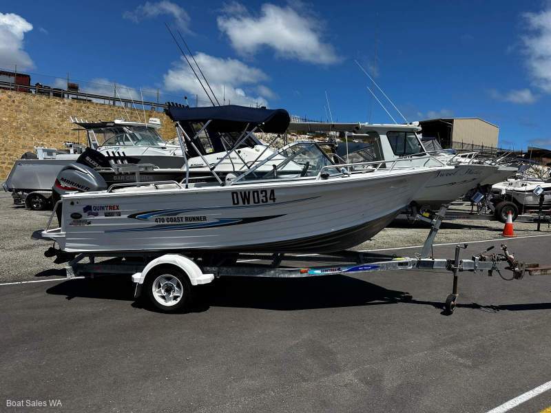 Quintrex 470 Coast Runner 2008 MODEL NEAT AND CLEAN 60HP 4STR MARINER 170HRS