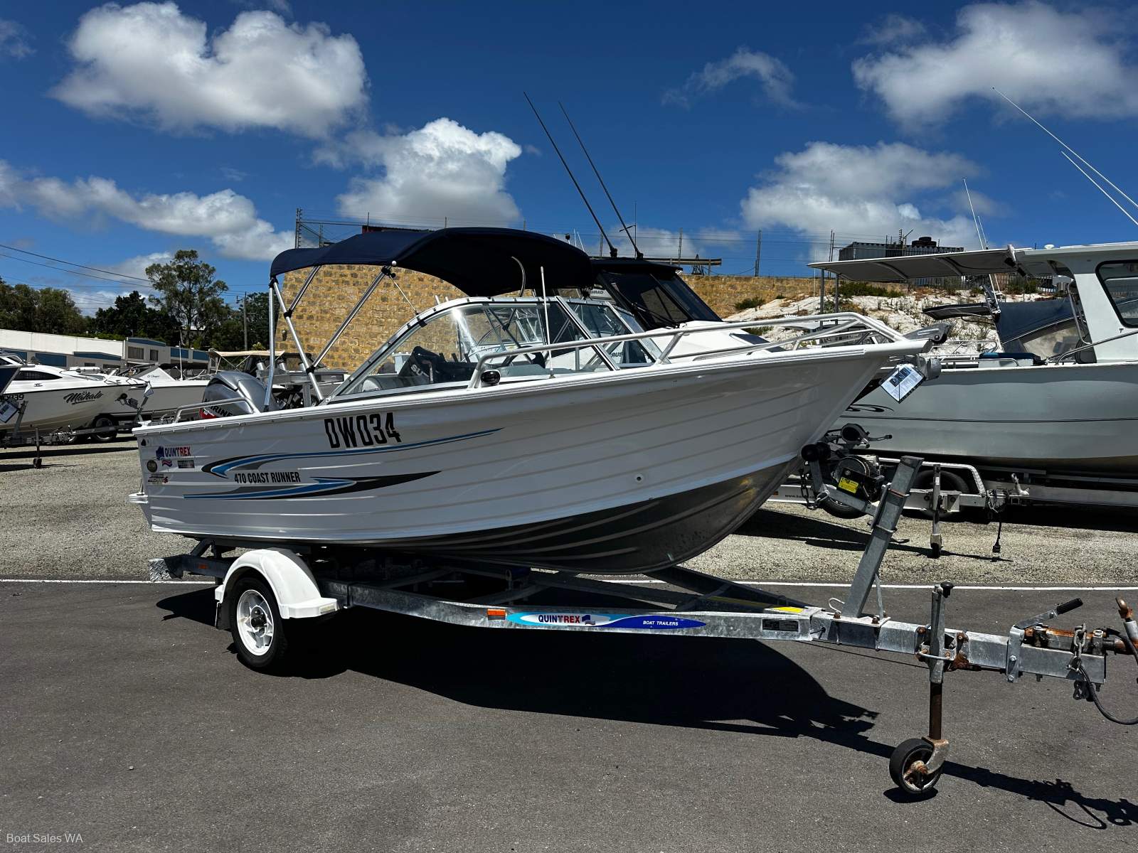 Quintrex 470 Coast Runner 2008 MODEL NEAT AND CLEAN 60HP 4STR MARINER 170HRS