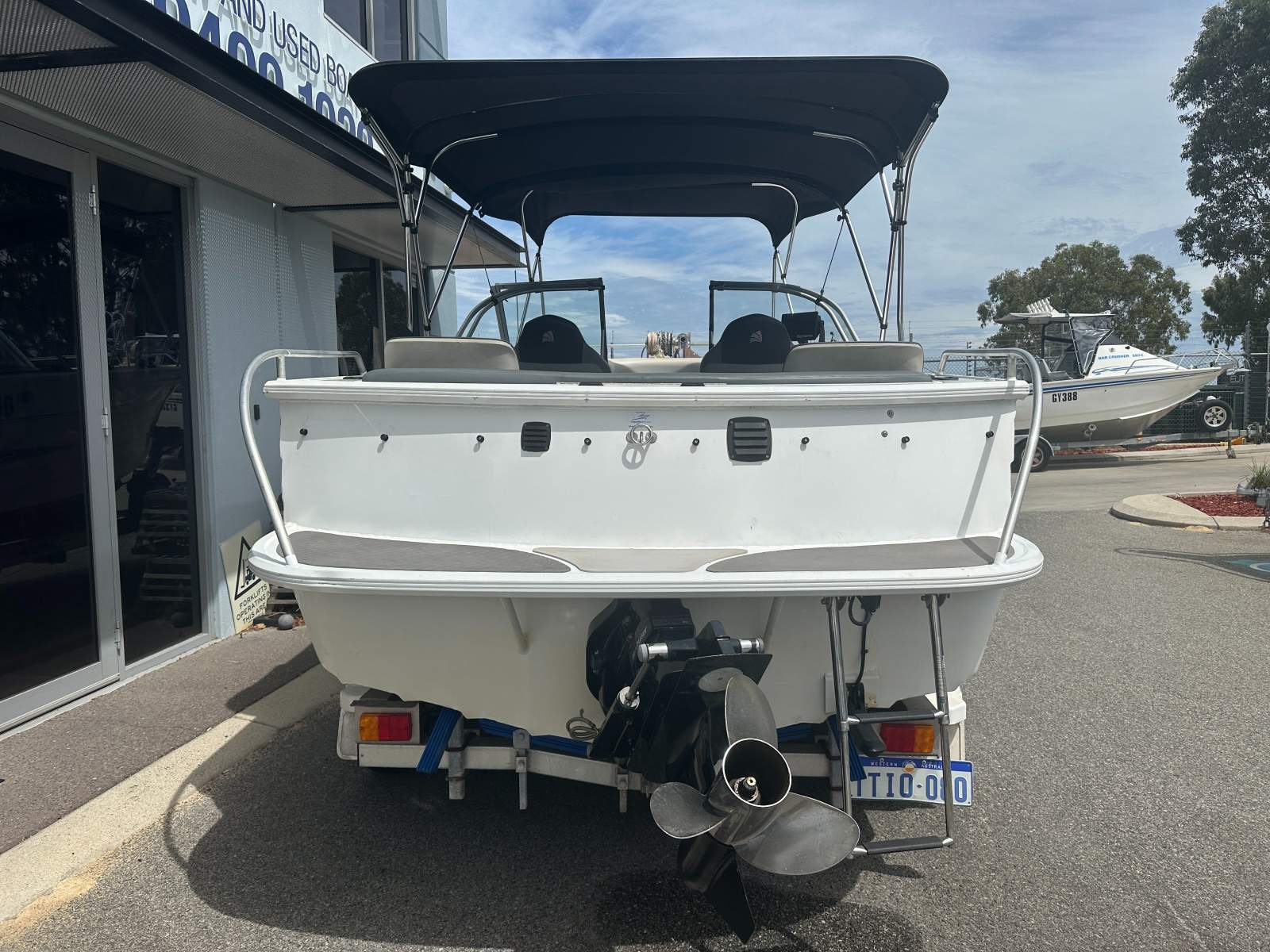 Quintrex 590 Freedom Cruiser with New Mercruiser 200HP installed 2018