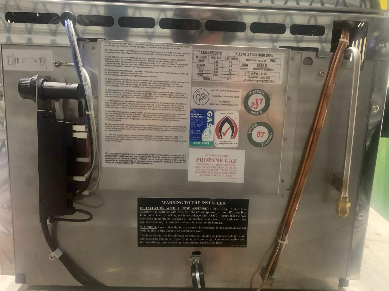 Eno Propane stove for yacht