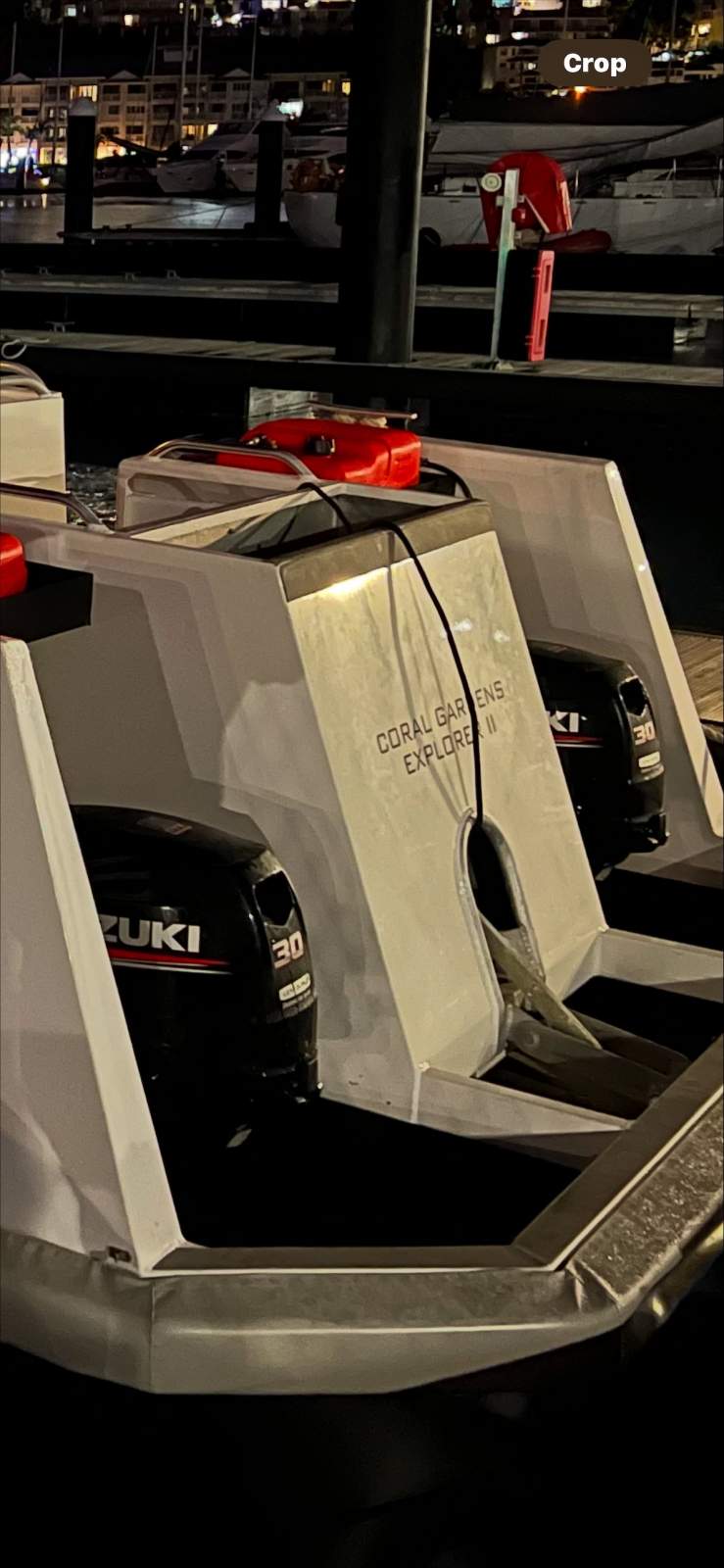 DF30A lean burn Suzuki 30HP X2 20 inch legs:Outboards on the vessel