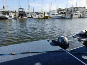 48ft Twin Hull Fiberglass, Harris Houseboat