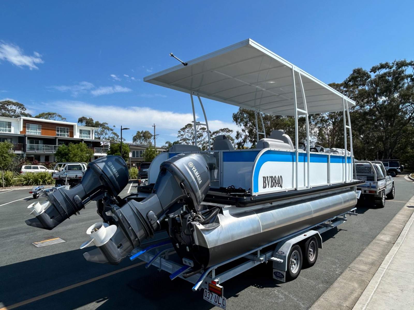 Custom Australian Built Twin Engine Pontoon Boat