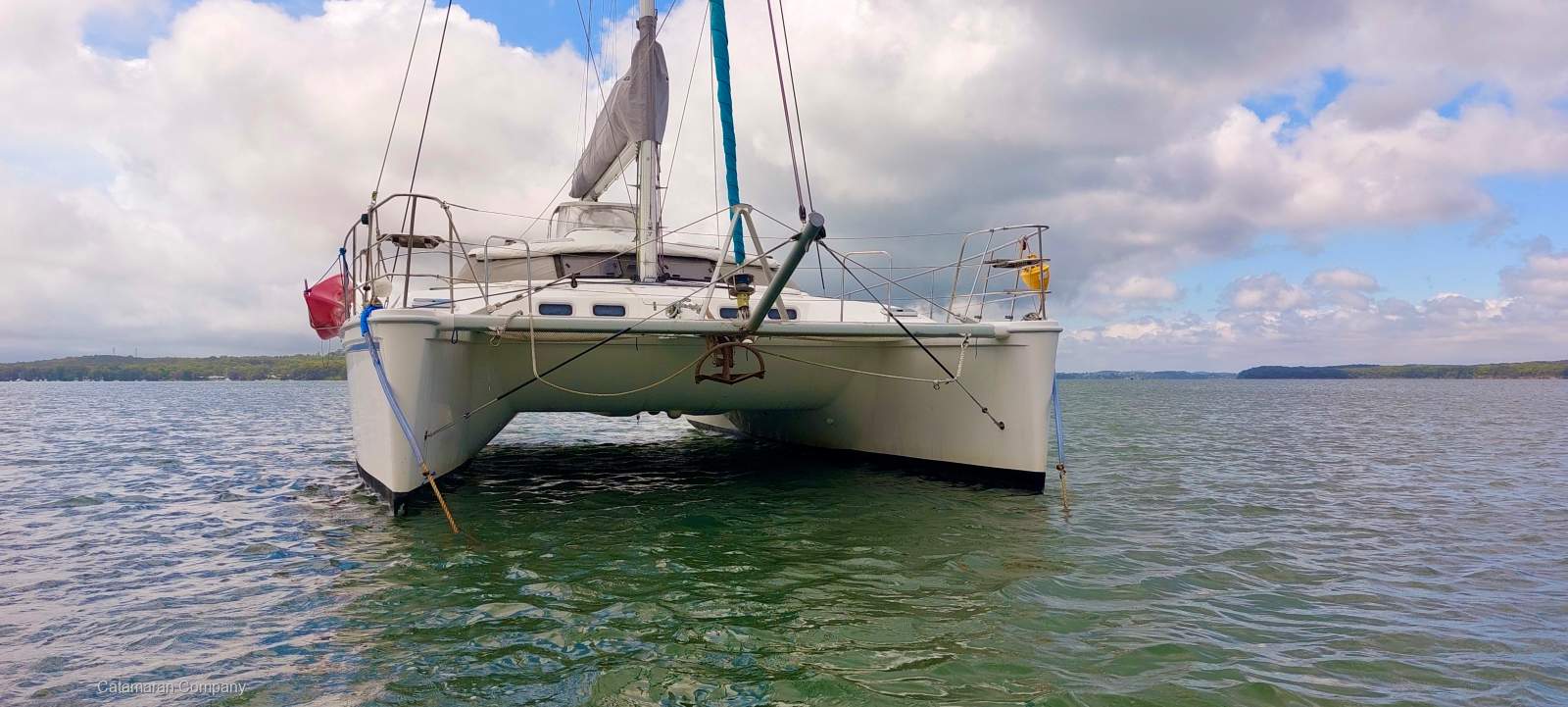 Perry 43 Sailing Catamaran Central elevated helm version