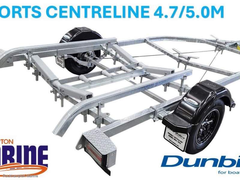 DUNBIER SPORTS CENTRELINE GALVANISED BOAT TRAILER SUITS BOATS 4.7/5.0M